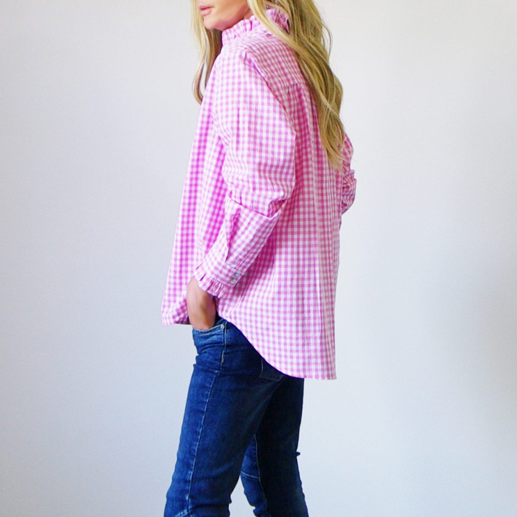 Gracie Spring Watermelon & White Stripe Cotton Shirt - who's Charlie ...